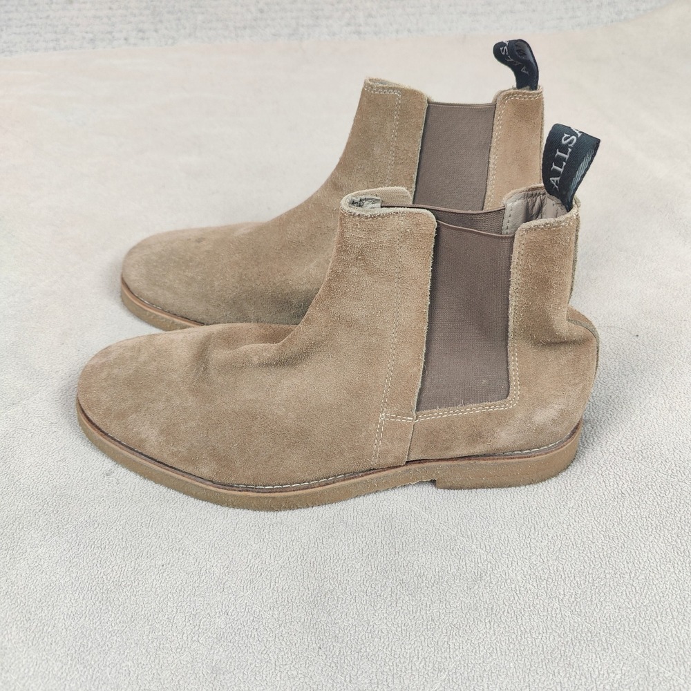 All Saints Tan Suede “Chelsea” Boots - Picture 5 of 9